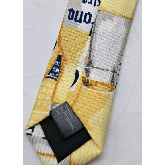 Corona Extra Beer Bottle All Over Print Men's Novelty Necktie Tie Cinco de Mayo - Picture 6 of 6